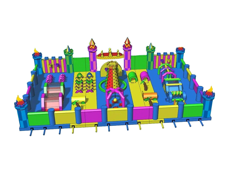 outdoor inflatable course