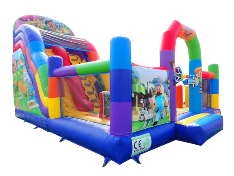 commercial bounce house with water slide