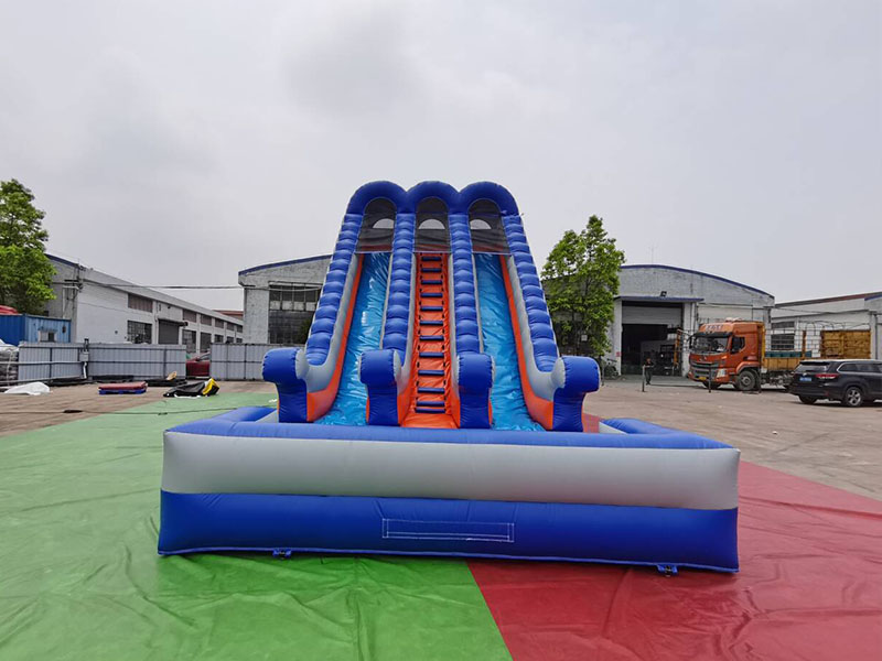 inflatable water slide with pool