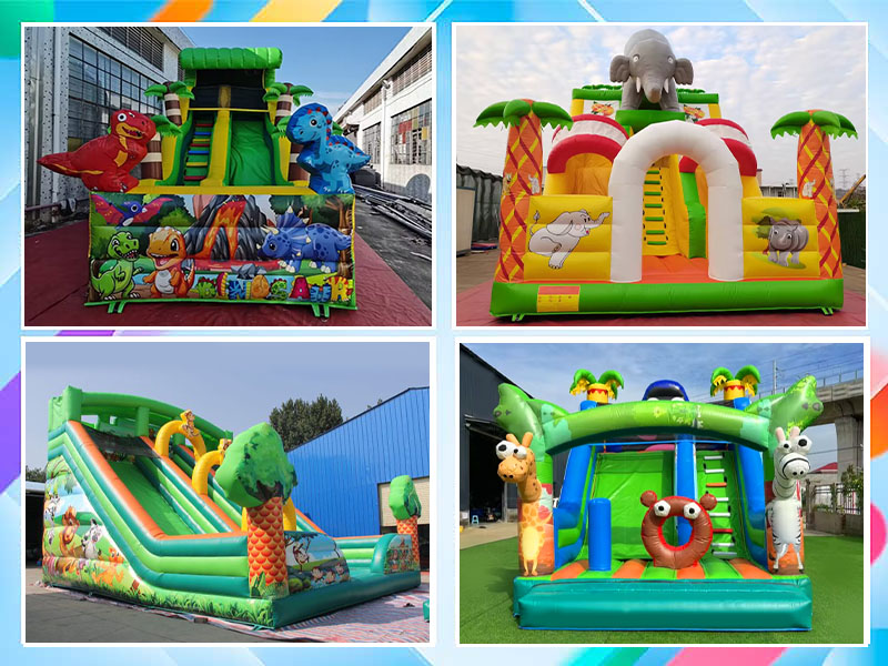 big inflatable dry slide