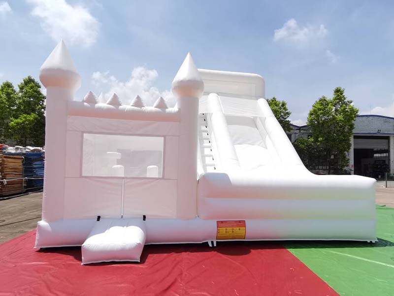exciting white bounce house for kids’ parties