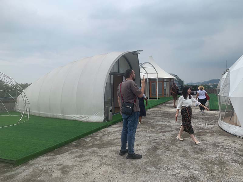geodesic glamping dome tent