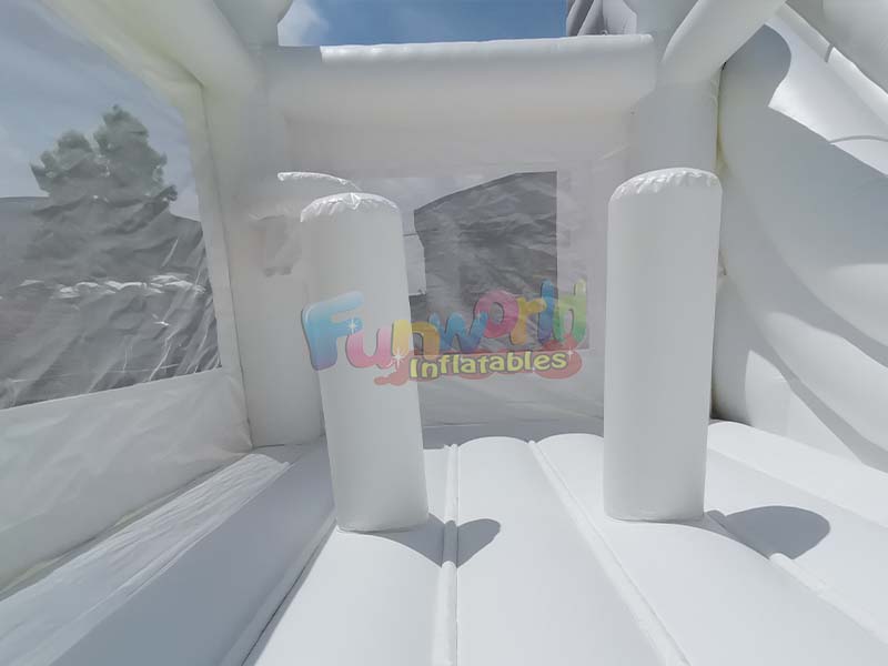 luxury white bounce castle for anniversary