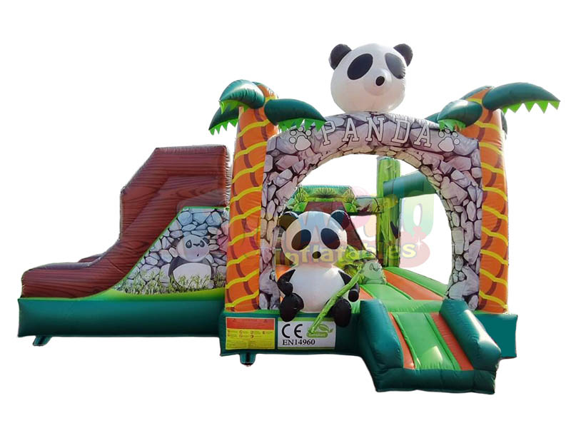 commercial inflatable bounce house with slide