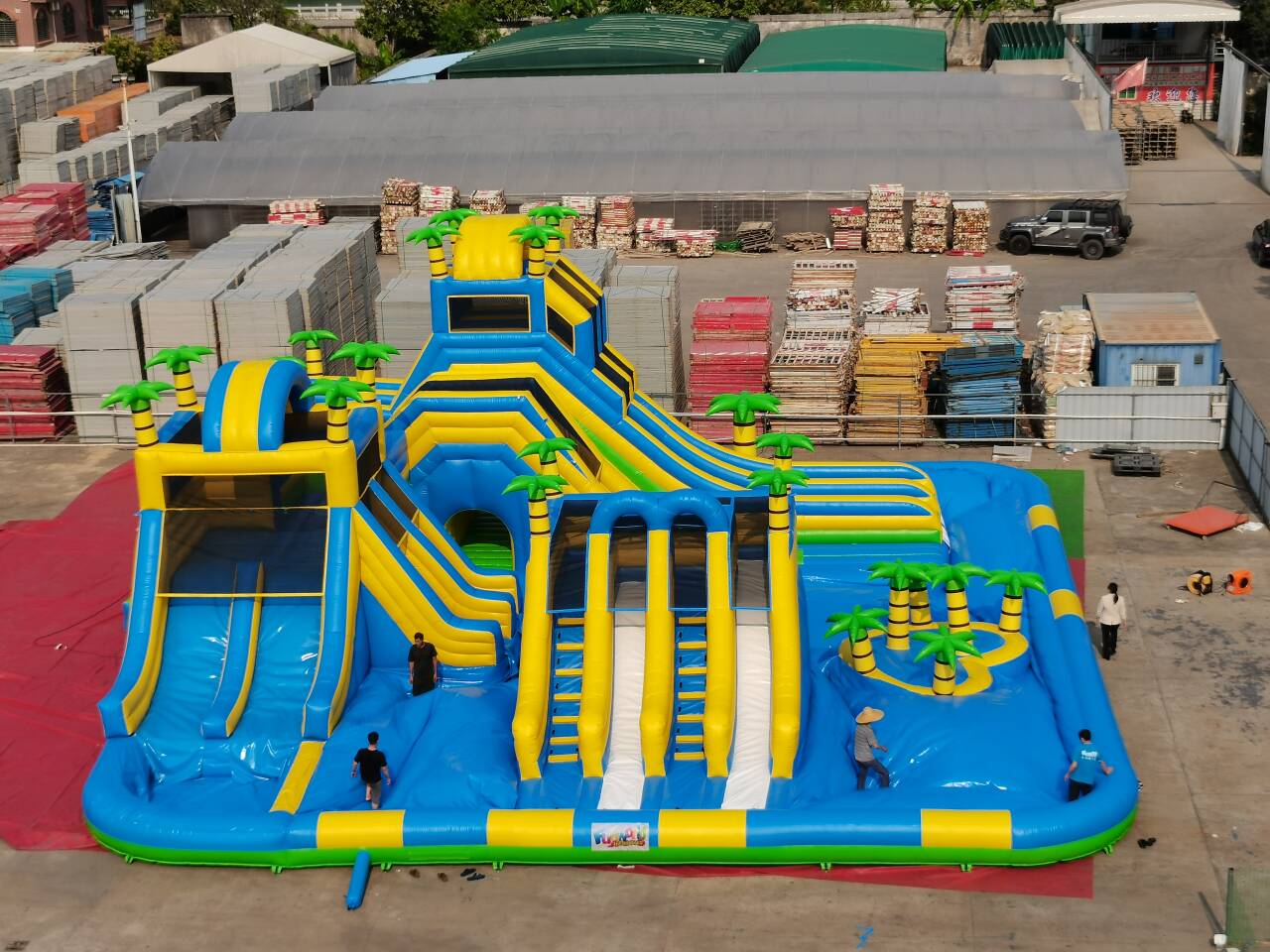 Inflatable tropical amusement park
