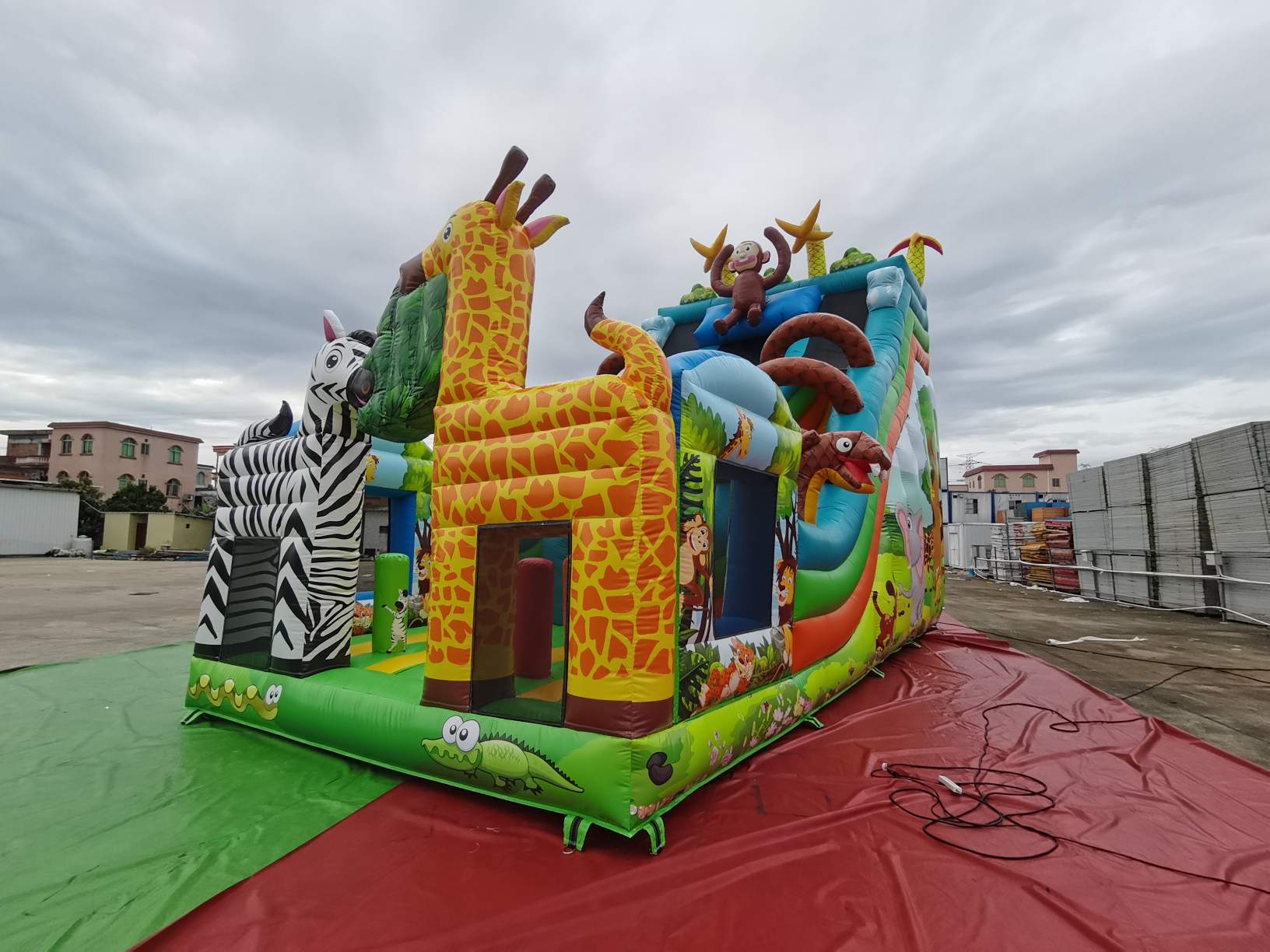 inflatable safari slide