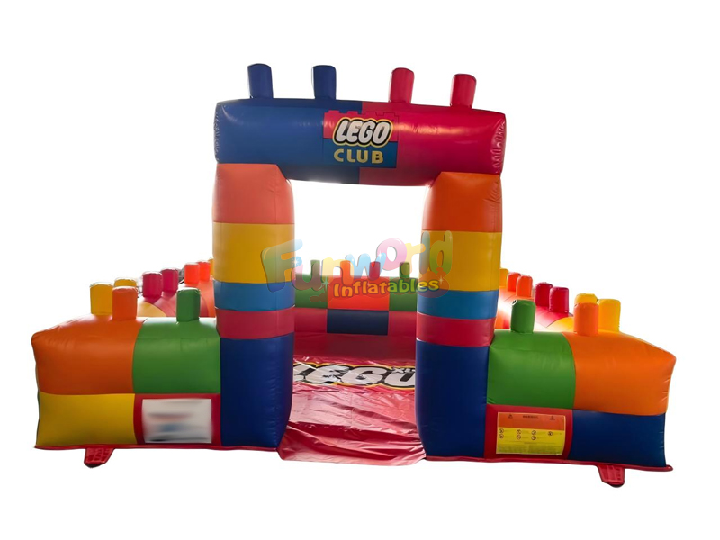 inflatable Lego bumper car track
