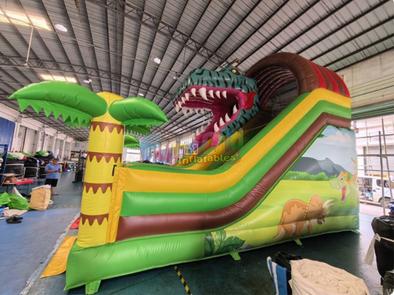 dinosaur inflatable slide