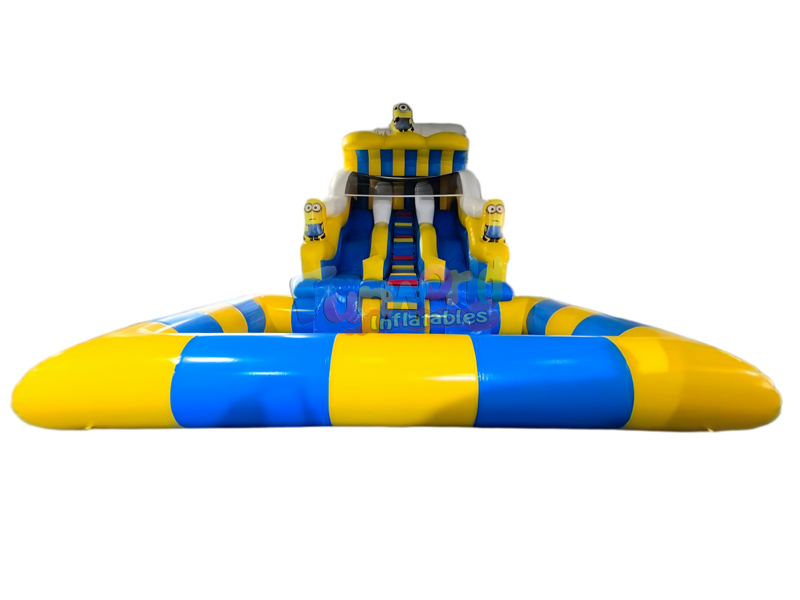 inflatable water slide pool
